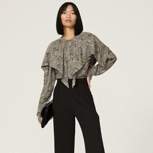 Rosetta Getty Paisley Scarf Top Size 4